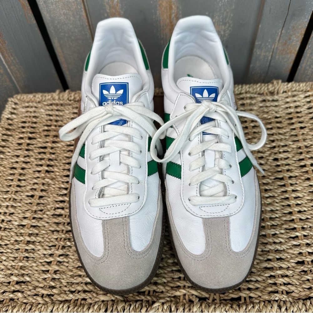 Adidas Samba OG Leather Sneaker Green Sz M 10.5/W 11.5 - Picture 2 of 13